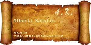 Alberti Katalin névjegykártya